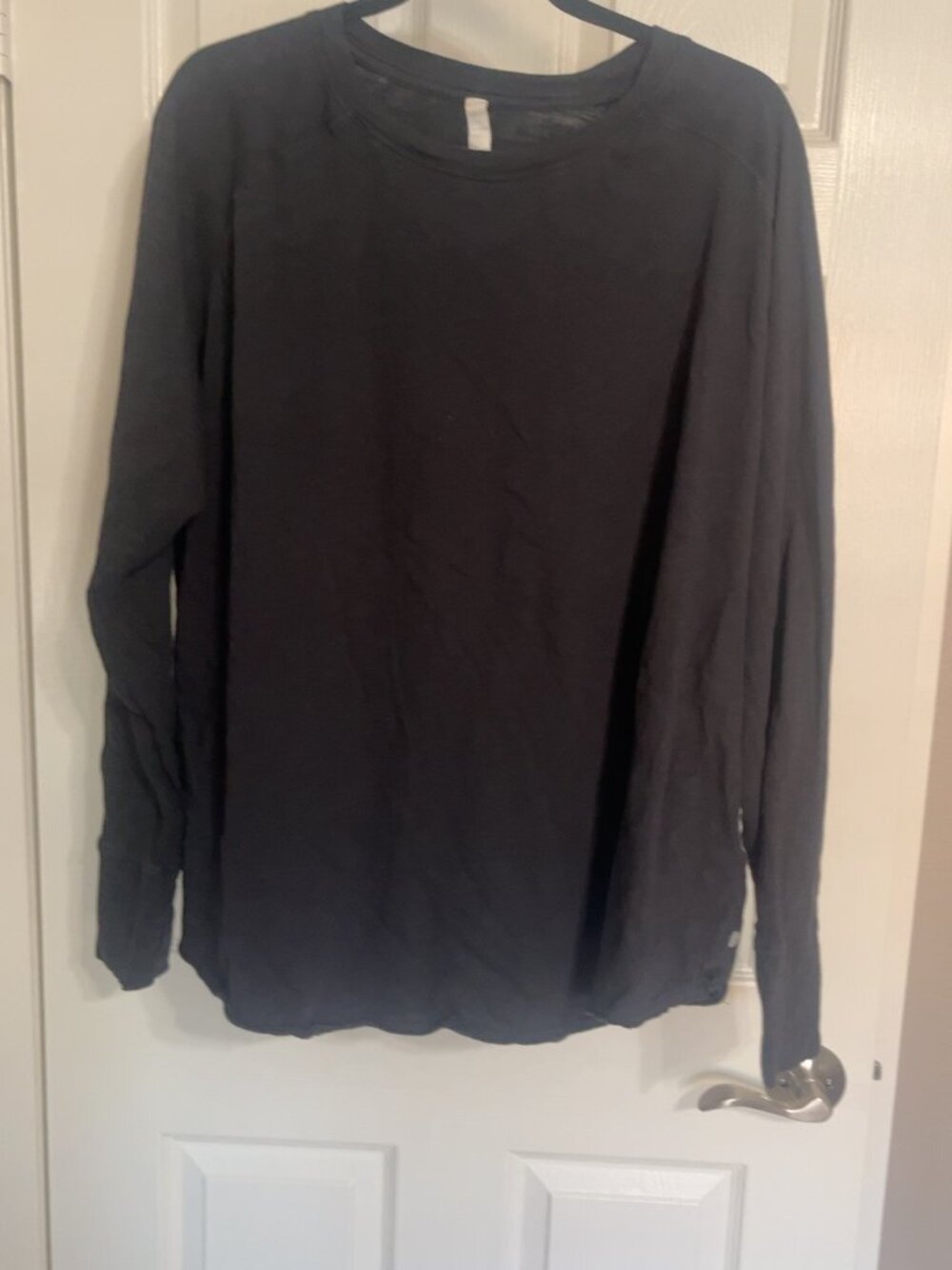 Zella Black Relaxed-Fit Long-Sleeve T-Shirt Size 1X